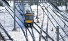ScotRail train during bad weather