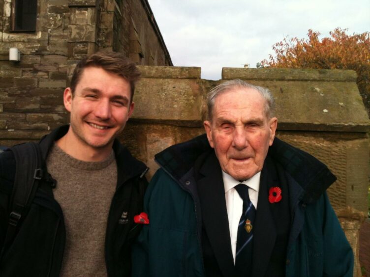 Photo shows the writer Alistair Heather and his grandfather.