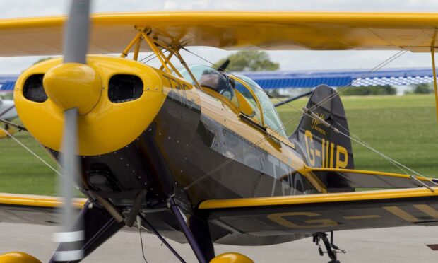 A Pitts biplane in action.