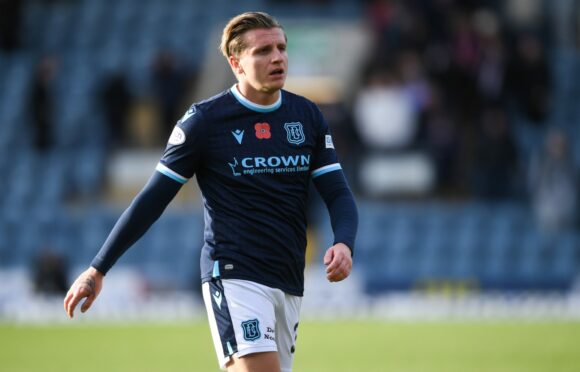 Jason Cummings left Dundee for Central Coast Mariners in 2022. Image: SNS.
