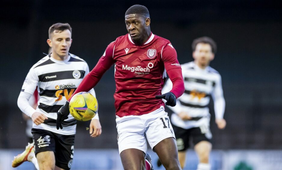 Joel Nouble will return to Gayfield on Sunday
