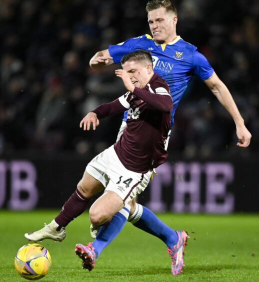 Dan Cleary in action against Hearts.