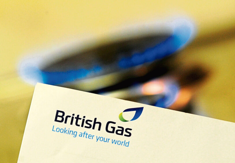British Gas letterhead, in front of a gas ring.