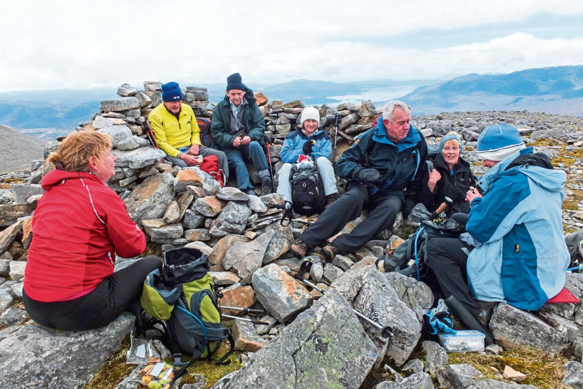 Caledonian Hillwalking Club members at Beinn Damh.