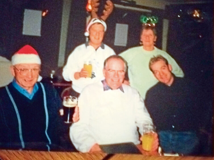 Caledonian Hillwalking Club members at high tea after a December walk.