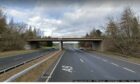 Police are appealing for information after a shopping trolley believed to have been dropped from the A85 Crieff flyover on to the A9 near Broxden seriously damaged a car and a van that collided with it