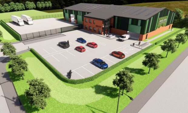 An artist's impression of the new Brechin business park plant. Supplied by Highlander International Recycling.