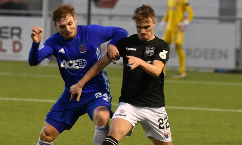 Cammy Ballantyne (right) has had his loan deal at Montrose extended until the end of the season.