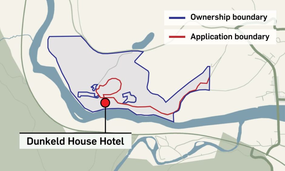 The map shows where the development will be if approved.