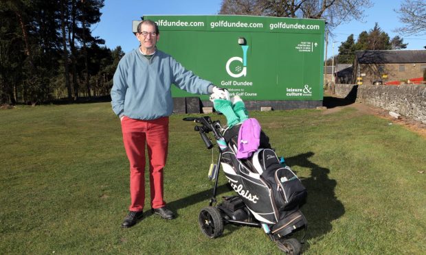 Member Tom Alexander at Caird Park golf course. Image: Gareth Jennings/DC Thomson