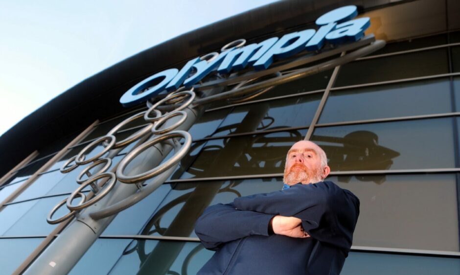 Head coach of Dundee City Aquatics David Haig outside the Olympia.