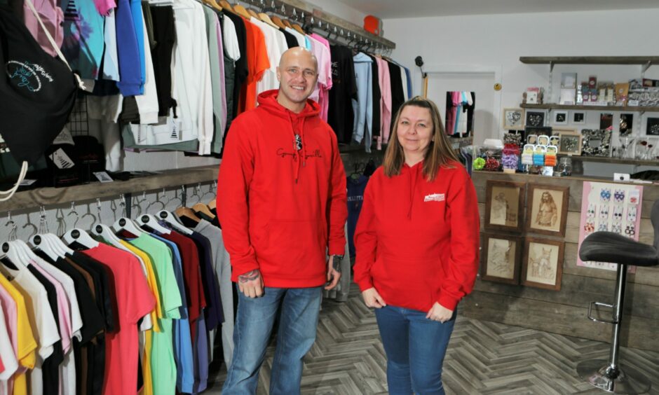 Ross Kelly and Gillian Grant, wife of Our Culture founder Steve Grant, are often in the Keep It Local Dundee shop.