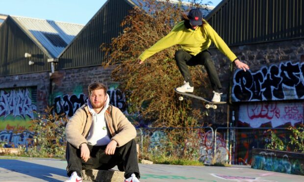 lewis and scott at the diy skate spot in dundee