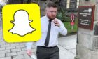 Fife man Joshua Nelson, who told a girl of 12 he would rape her; Snapchat logo