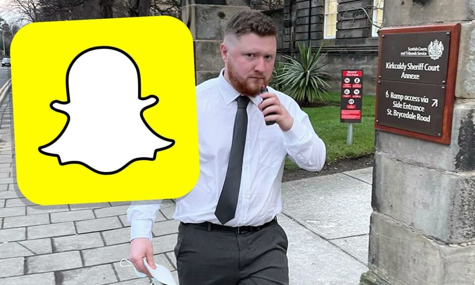 Fife man Joshua Nelson, Snapchat logo