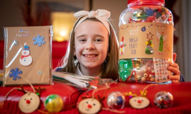 Catherine Letford with some of the decorations and cards she is making for this Christmas.