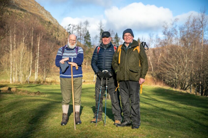 Ken Wright, David Duncan and David Pattie, Glen Doll Car Park.