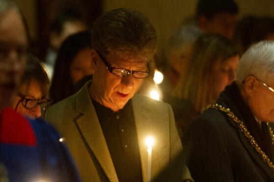 Courier columnist Jim Spence attending a carol concert in St Paul's Cathedral, Dundee. Photo: Kim Cessford / DCT Media.