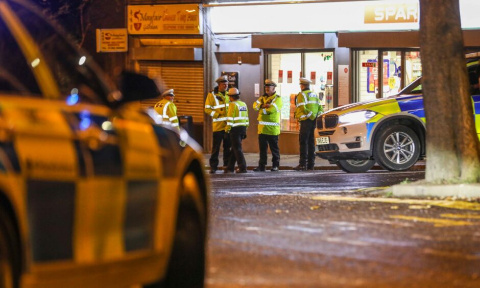 Police at the site of the 2019 fatality.