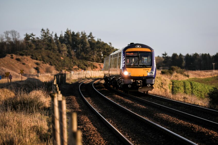 A Scotrail train in Fife. Image: Kris Miller/DC Media. 