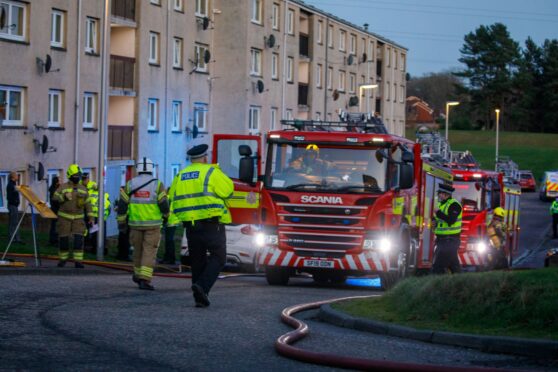 Emergency services were called after Craig set fire to the block of flats on Law Road, Dunfermline.