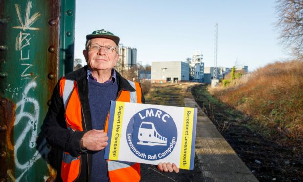 Allen Armstrong at the site of the old Cameron Bridge station, near Diageo's distillery.