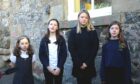Letham Primary School (Fife) p5-7 pupils have been learning about Robert Burns. Picture shows; (l-r) Tilly McGarry, Anna Taylor, Caitlin Kirk, Vienna Kitch.