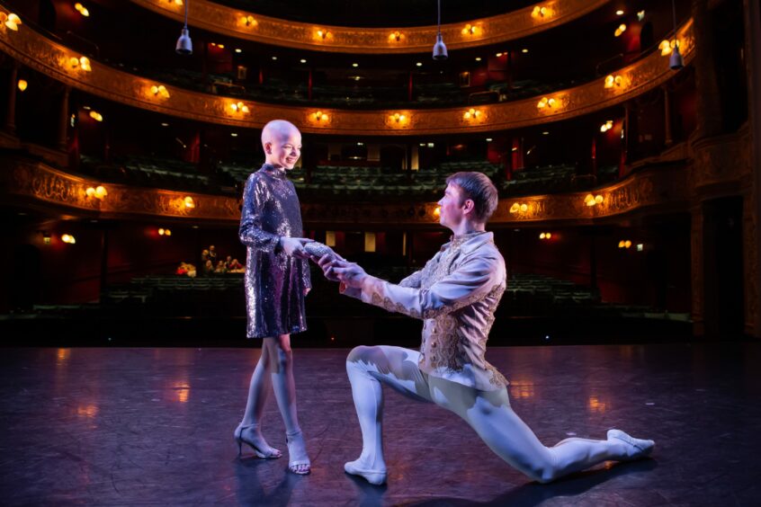 Lily experiencing her dream to dance with the Scottish Ballet.