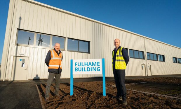 Regional managing director at Robertson Construction Tayside Kevin Dickson and chief operating officer at Michelin Scotland Innovation Parc Colin McIlraith.
