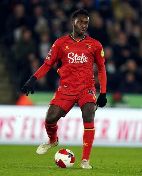 Watford's Kamil Conteh in action