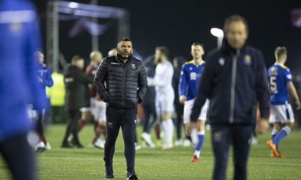 Callum Davidson and his St Johnstone players had a long walk out of New Central Park.