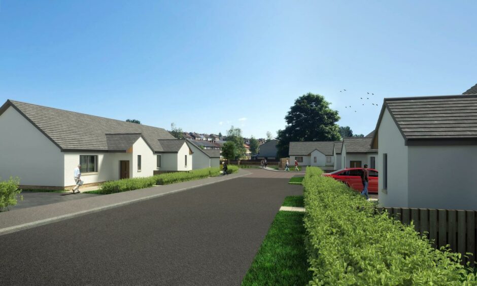 An artist's impression of the new housing earmarked for the site of former Pitcorthie school in Dunfermline. 