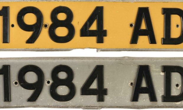 1984 AD number plates (Dominic Winter Auctions).