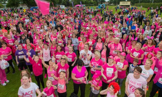 A previous Race for Life at Beveridge Park, Kirkcaldy