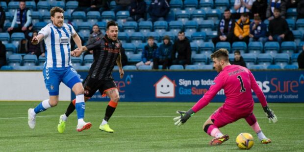 Marc McNulty netted his first goal of the season for Dundee United in the Kilmarnock win