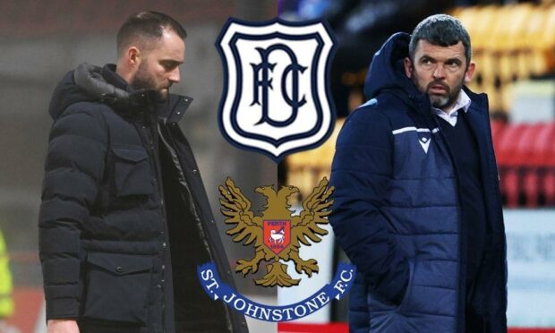 Dundee boss James McPake and St Johnstone manager Callum Davidson