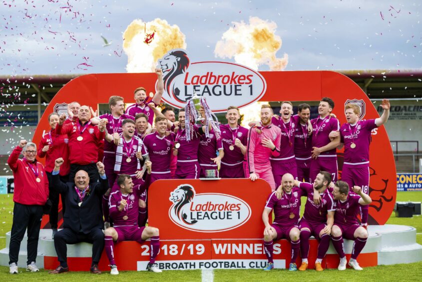 Steven Doris earned his third Arbroath medal as part of the 2018/19 League One winning team.