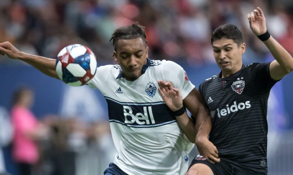 Theo Bair in action for Vancouver Whitecaps.