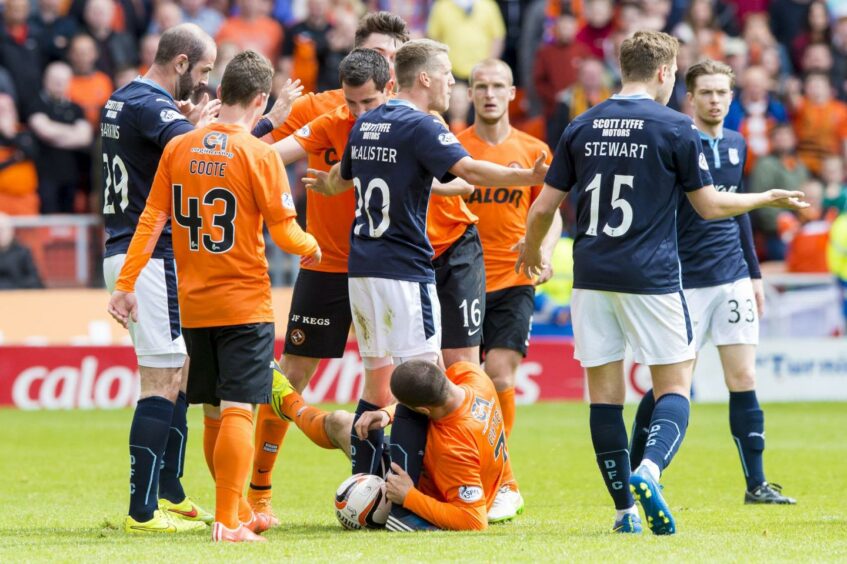 The 'bite' incident at Tannadice.