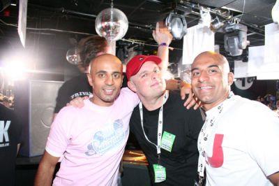 Tahir and Shy with DJ Dave Pearce.