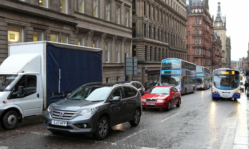 Hope Street in Glasgow suffered the worst air pollution in Scotland in 2021.