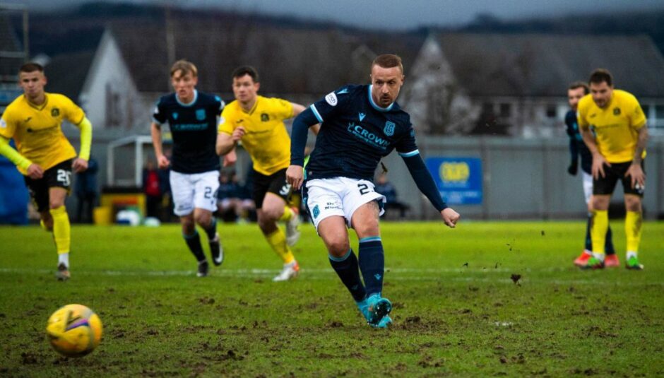 Leigh Griffiths in action for Dundee last season.