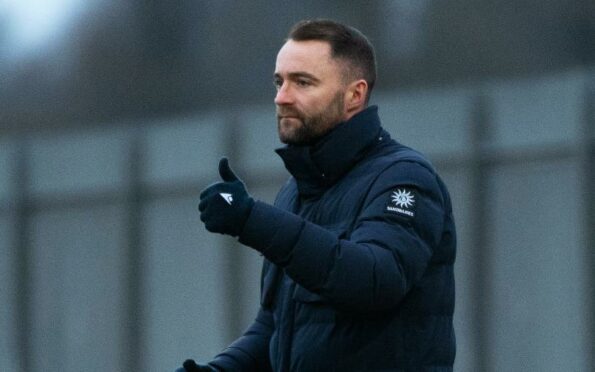 Dundee boss James McPake during the victory at Dumbarton.