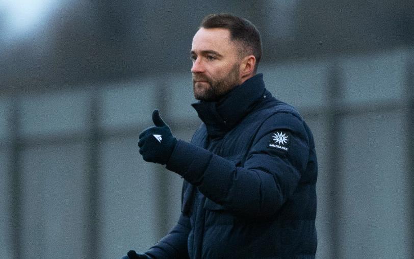Dundee boss James McPake during the victory at Dumbarton.
