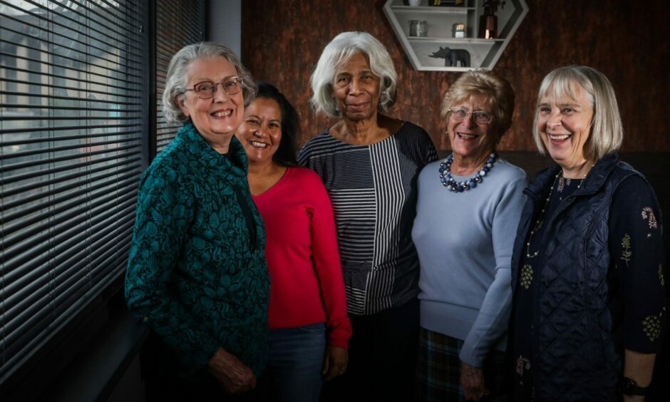 Soroptimist Perth members Margaret Smith, Gameeda Barnard, Pat Carruthers, Jean Black and Mary Wallace. 