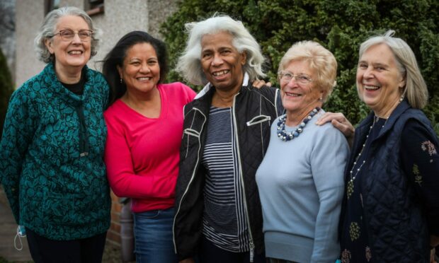 Soroptimist Perth members Margaret Smith, Gameeda Barnard, Pat Carruthers, Jean Black and Mary Wallace.