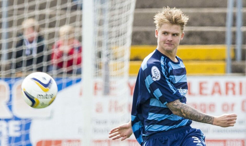 Michael Travis in action for Forfar in 2015.