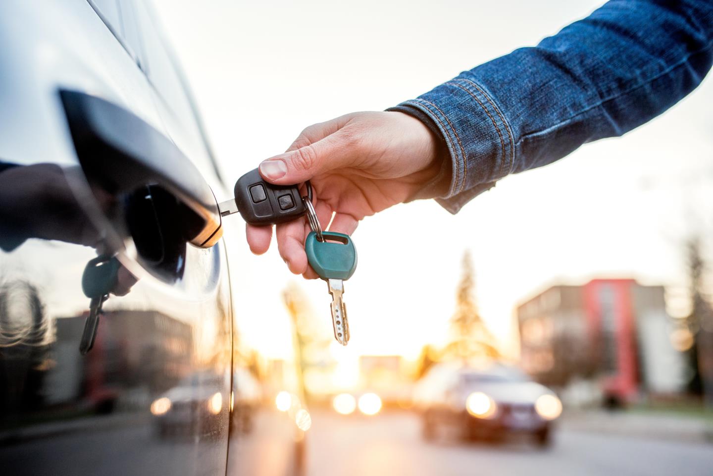 opening car with key - regaining confidence after being "in an accident and it wasn't my fault"