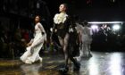Models perform a dance in the Preen by Thornton Bregazzi A/W22 fashion show at Heaven nightclub, London. James Veysey/Shutterstock