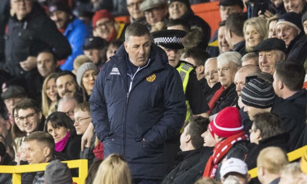 McGhee is sent to the stands at Pittodrie as Motherwell manager.